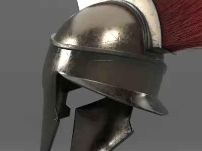 corinthian greek helmet 3D model
