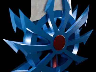 Fantasy Spear for game and Animation Low-poly 3D model