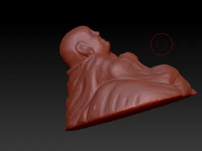 Laughing BUDDHA antique finish 3D print model