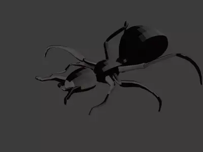 Ant rigged animated game ready Low-poly 3D model