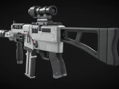 Sci-Fi Assault Rifle Artemis Goblin Low-poly 3D model