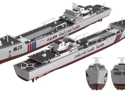 China Coast Guard - Tug 25 3D model