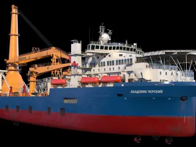 Akademik cherskiy  pipe layer 3D model