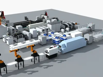 Workshop equipment - Factory Machine Equipment 3D model