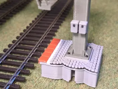 Deutsche Bahn Triple Signal Bridge Mod2 1-87 FDM color 3D print model