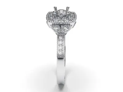 solitaire with ring sizes  8 part S77 3D print model