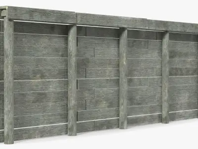 Training Wall Obstacle Old 3D model