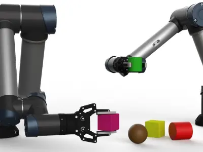 Industrial Robot arm With Robotiq Two Finger  3D model