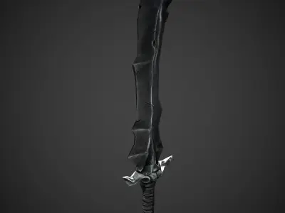 Dark Sword Low-poly 3D model