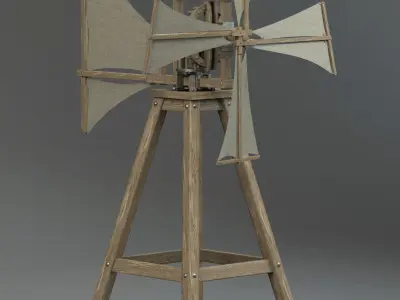 Da Vinci Windmill 3D model