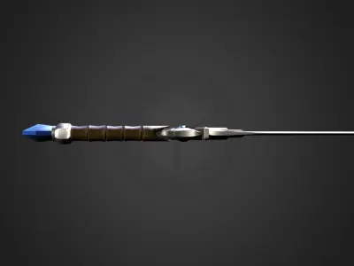 Fantasy Medieval Sword with Cristal 3D model