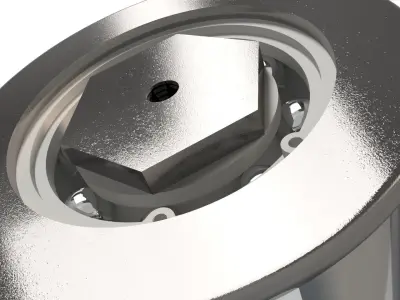 BEARING WHEEL Low-poly 3D model