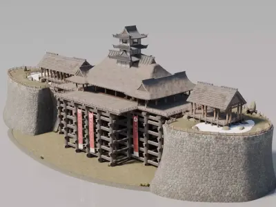 Traditional Japanese House 28 3D model