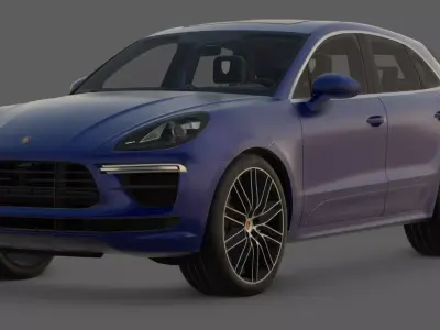 2019 Porsche Macan Turbo 3D Model  The Sports Car of SUVs Low-poly 3D model