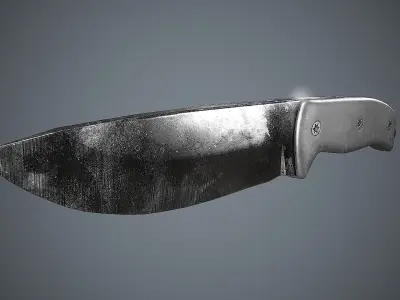 knife pair of knives Low-poly 3D model