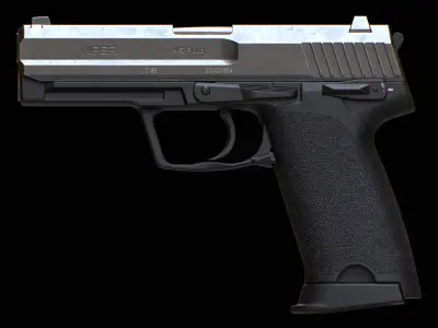 USP 45 Low Poly PBR  Pistol - FPS Weapon  Low-poly 3D model