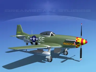  P-51D Mustang Tangerine 3D model
