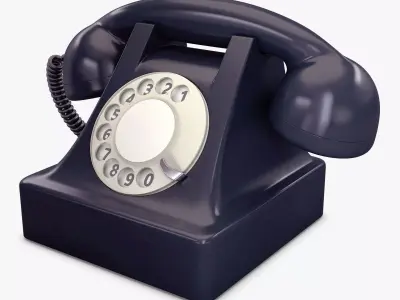 Retro Telephone v 1 3D model