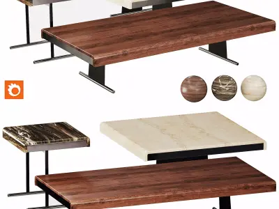 Libra Coffee Table By Minotti 3D model