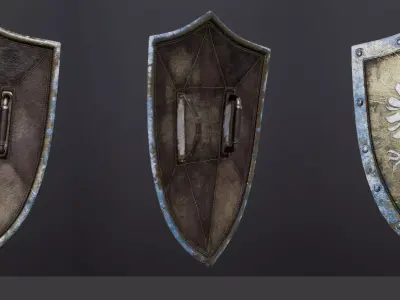Heater Shield Low-poly 3D model