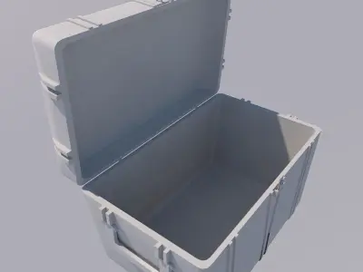 Simple Crate with Code lock Free low-poly 3D model