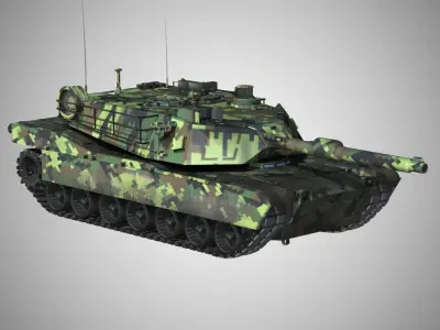 M1 Abrams Tank in multiple formats 3D model