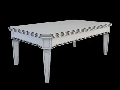 Antique Mirror Rectangle Coffee Table Free 3D model