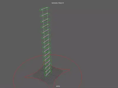 Rope 3D Model tall tower Low-poly 3D model