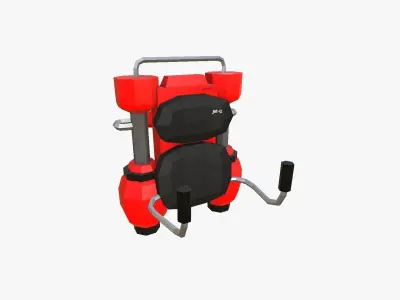 Jetpack Low Poly G02 - SciFi Character Design Low-poly 3D model