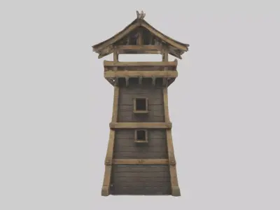 Siegetower Model Low-poly 3D model