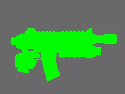Space Knights AR Style Combat Rifle LEFT 3D print model