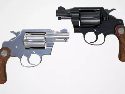Colt cobra revolver Low-poly 3D model