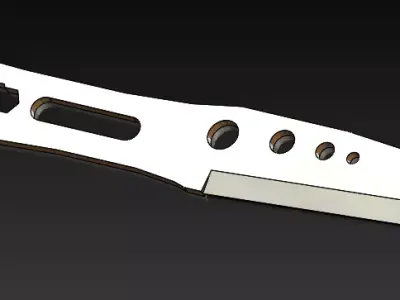 tactical knife Free 3D model