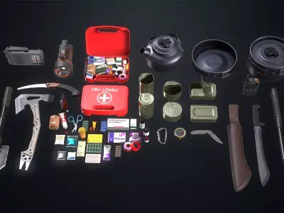 Survival Pack Vol2 Low-poly 3D model