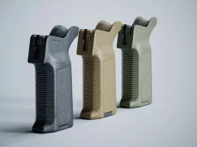 Pistol Grip Magpul MOE-K2 AR 15 Low-poly 3D model