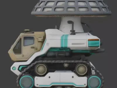 Bio-Organic Explorer Rover 3D Model Low-poly 3D model