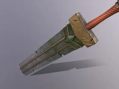 GreatSword sword Low-poly 3D model buy