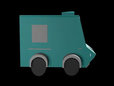 3D Van Low-poly 3D model
