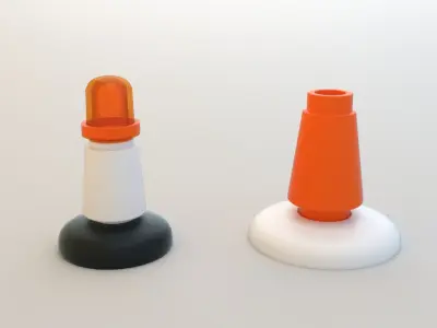 Lego stop signs Free 3D model