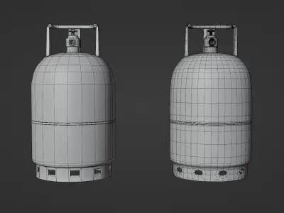 Gas Tube - Low and High poly Low-poly 3D model