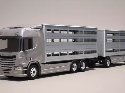 Livestock Tandem Truck 3D model