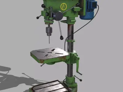 Drilling Machine  Low-poly 3D model
