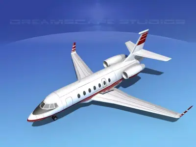 Dassault Falcon 2000 V02 3D model purchase