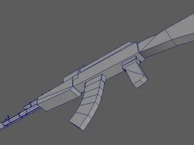 Weapon ak-47 Low-poly 3D model