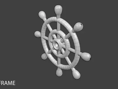 Ship Wheel 2 3D model