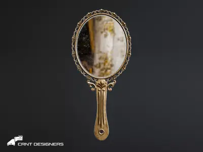 Vintage Hand Mirror  3D model