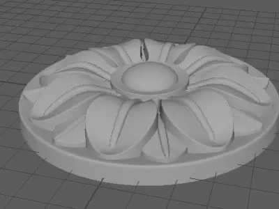 rosette flower 3D model 39