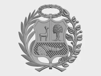 Coat of Arms of Peru 3D print model