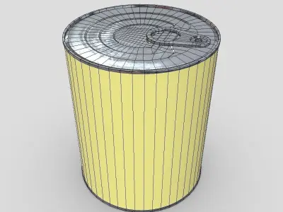 Tin Can 3 Low-poly 3D model