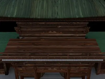 Meiji Shrine Scene 3D model